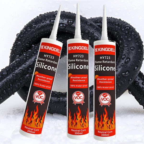 Resistente ao fogo Selante de silicone neutro 300 ml Adesivo de silicone de vidro de baixo odor