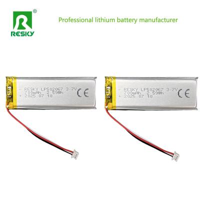 Rechargeable Lithium Lipo Battery 502067 3.7V 700mAh Lithium Cell For Handheld Beauty Devices