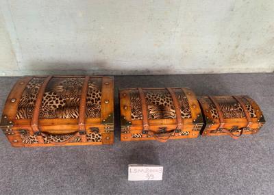 L45x33.5x20.5 SENMIN Plywood PU Wooden Suitcases