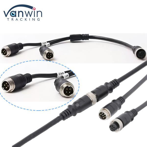 6 Pin Aviation Female To Dual 4P Male Aviation Adapter Cable For Vehicle Security System