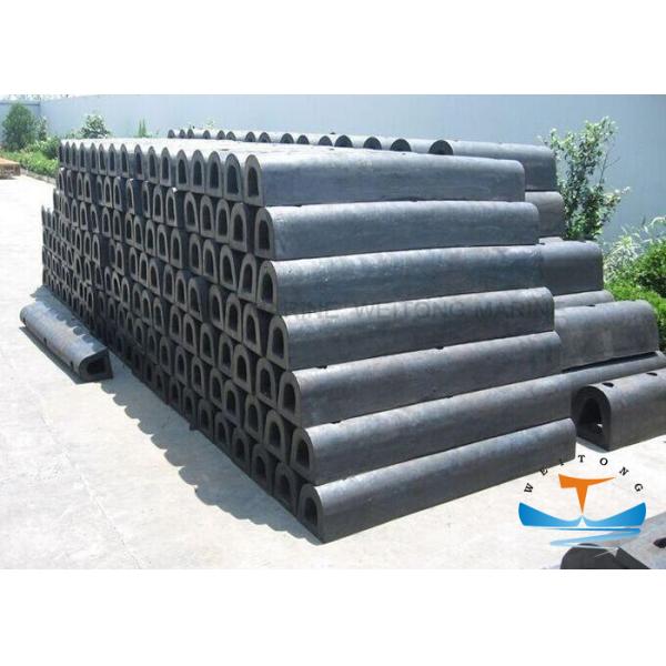 D Shape Marine Solid Quay Port Rubber Fender / Boat Dock Bumpers