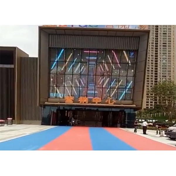 Light weight P10.4 Transparent led screens with 100x50cm Panel for media facade