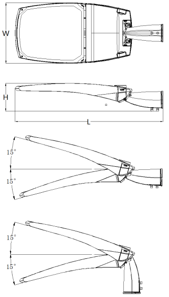 На открытом воздухе уличный свет СИД расквартировывая алюминий заливки формы с переключателем ножа