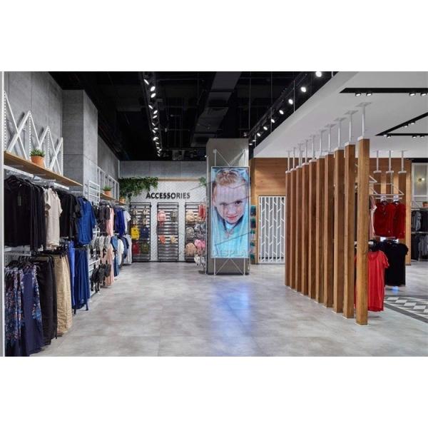 Boutique Men Garments Shop Display Furniture Power Saving Electroplate