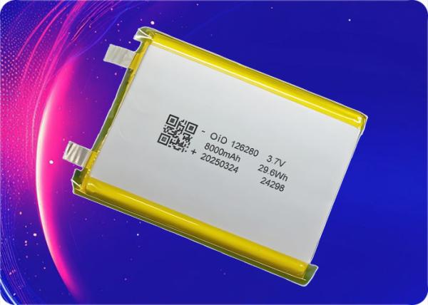 Batterie à semi-solide personnalisée 3.7V 8000mAh Batterie 1C Courant de décharge 600 cycles