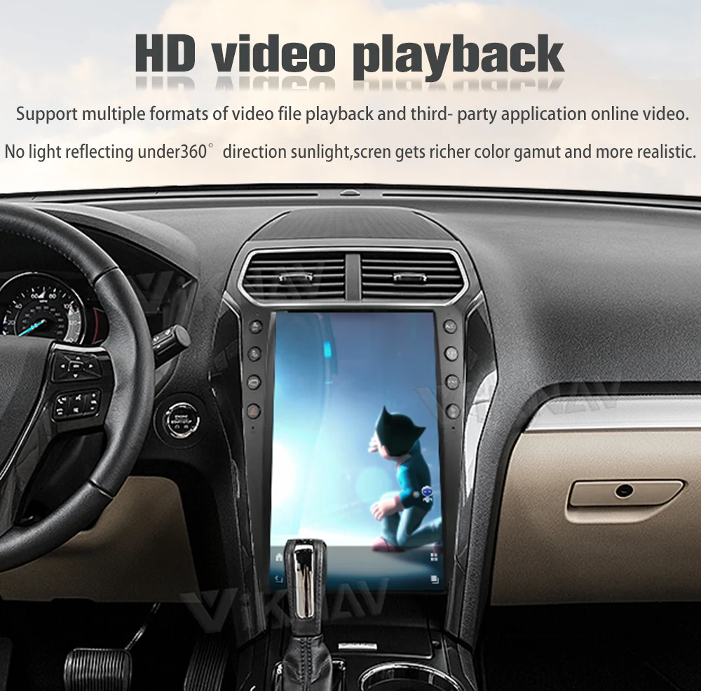 Viknav 13,6 дюйма Авторадио Android 2016 Ford Explorer Радио мультимедиа Радио GPS-навигатор
