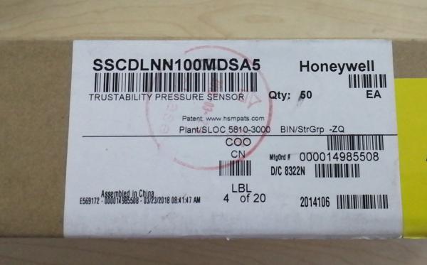 YJJ SSCDLNN100MDSA5 Fume Detector Temperature Pressure And Flow 10Kpa Pressure Sensor