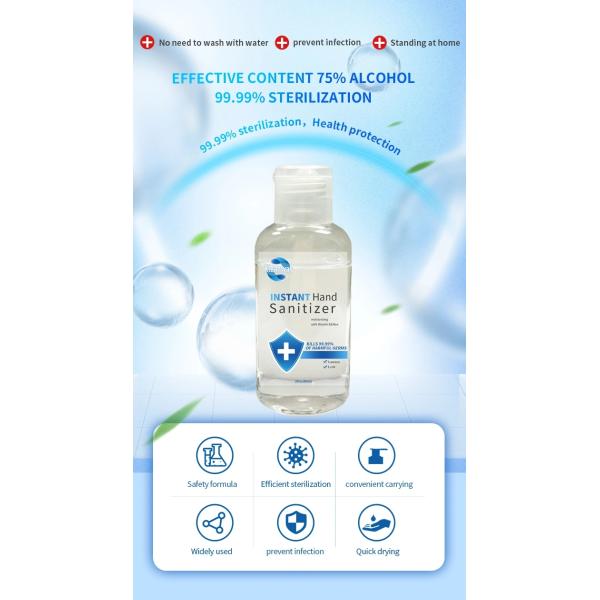 75% Alcohol Hand Sanitizer Gel , Germicidal Instant Disinfectant Hand Gel Ce / Fda Approved