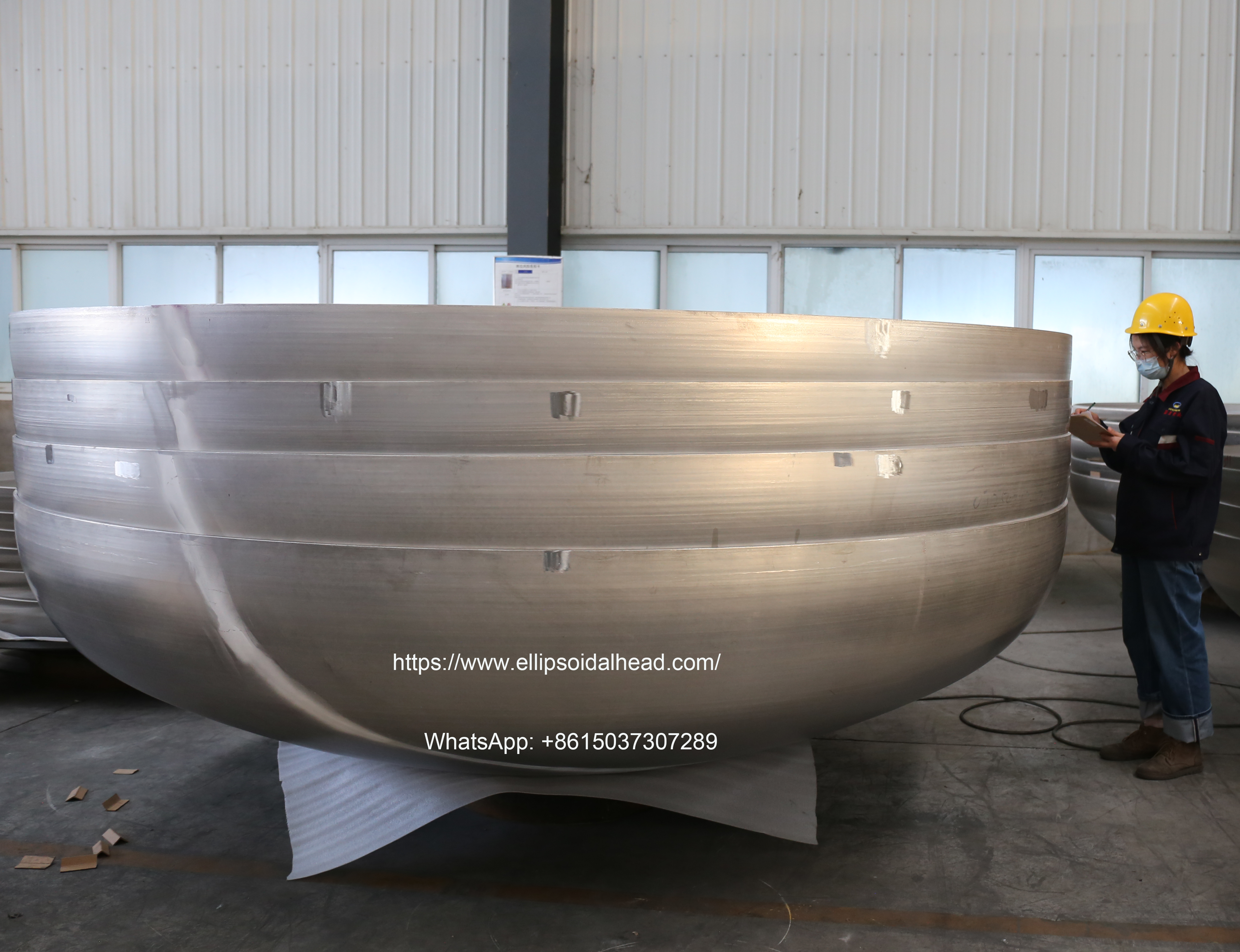 3.3Meters Large Diameter ASME Stainless Steel Elliptical Dish End from GJ Formed