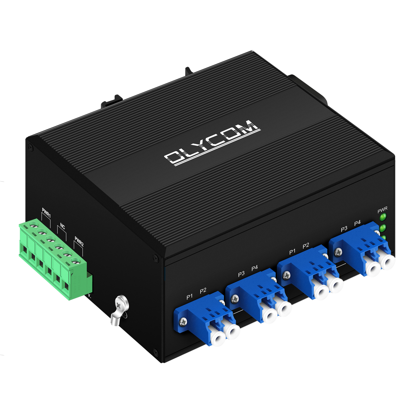 Fiber Optical Bypass Switch Module AC/DC Dual Input Singlemode LC Connector CE