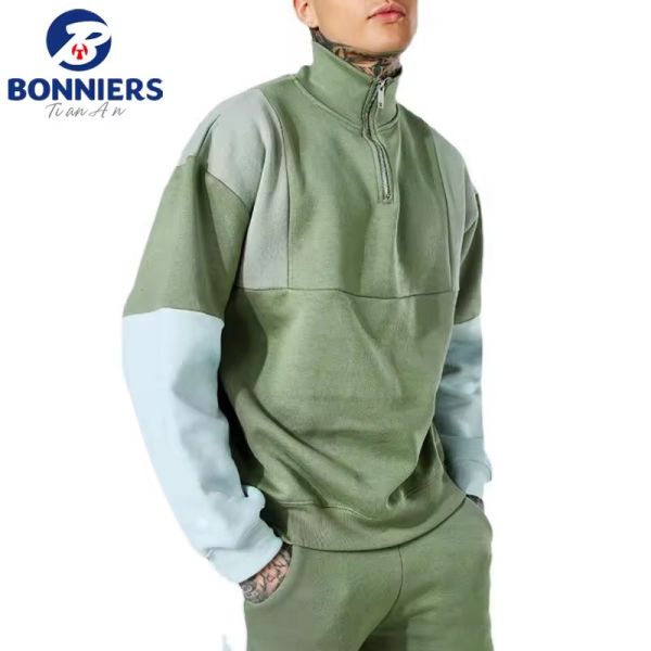OEM/ODM Winter Tracksuits New Arrival 1/4 Zip Fitted Unisex Sweatsuits Tracksuit Wholesale Sweat Suit Men