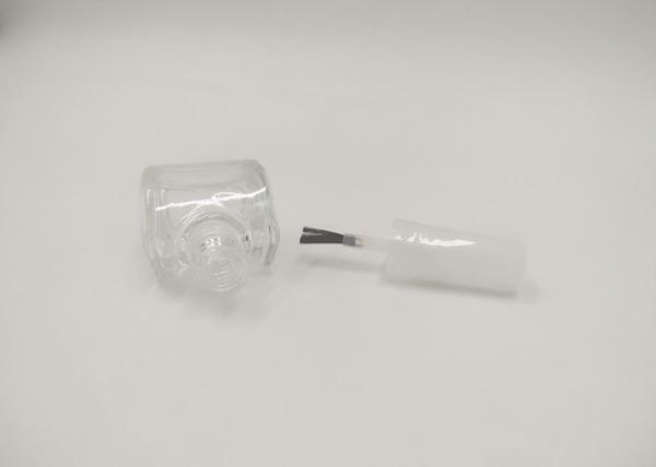 Glass Beauty Makeup Nail Polish Bottle HS Code 392330 With White Brush