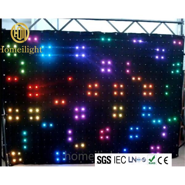 AC90-260V 50-60Hz Input Voltage 1- P18cm 3*4m RGB LED Screen Video Curtain for DJ Booth