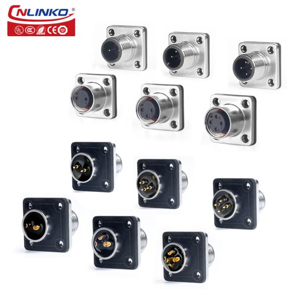 Cnlinko M12 ip68 male female 2 3 4 5 8 pin  aviation circular plug led power  industrial waterproof cable wire connector