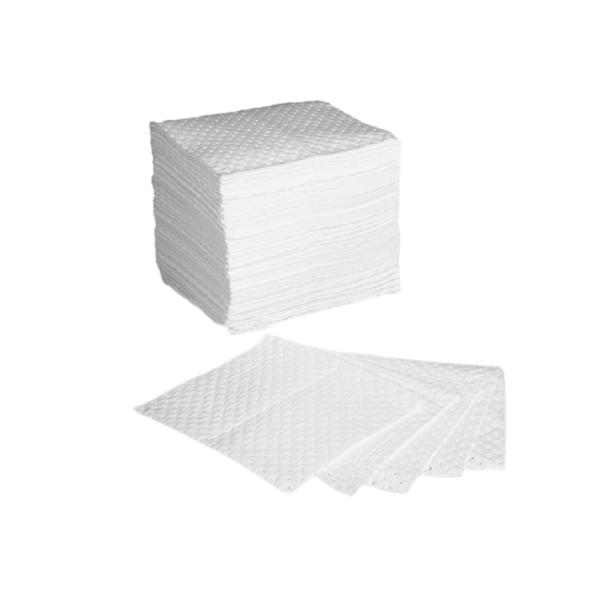 Heavyweight Polypropylene Oil Absorbent Pads 40x50cm For Industrial Spills