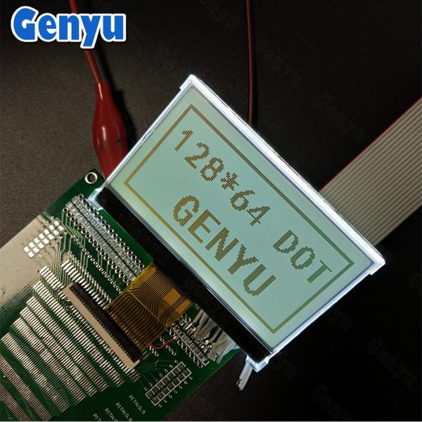 2.9 Inch 128x64 Graphic LCD Display FSTN Black White Transflective 18PIN SPI Interface