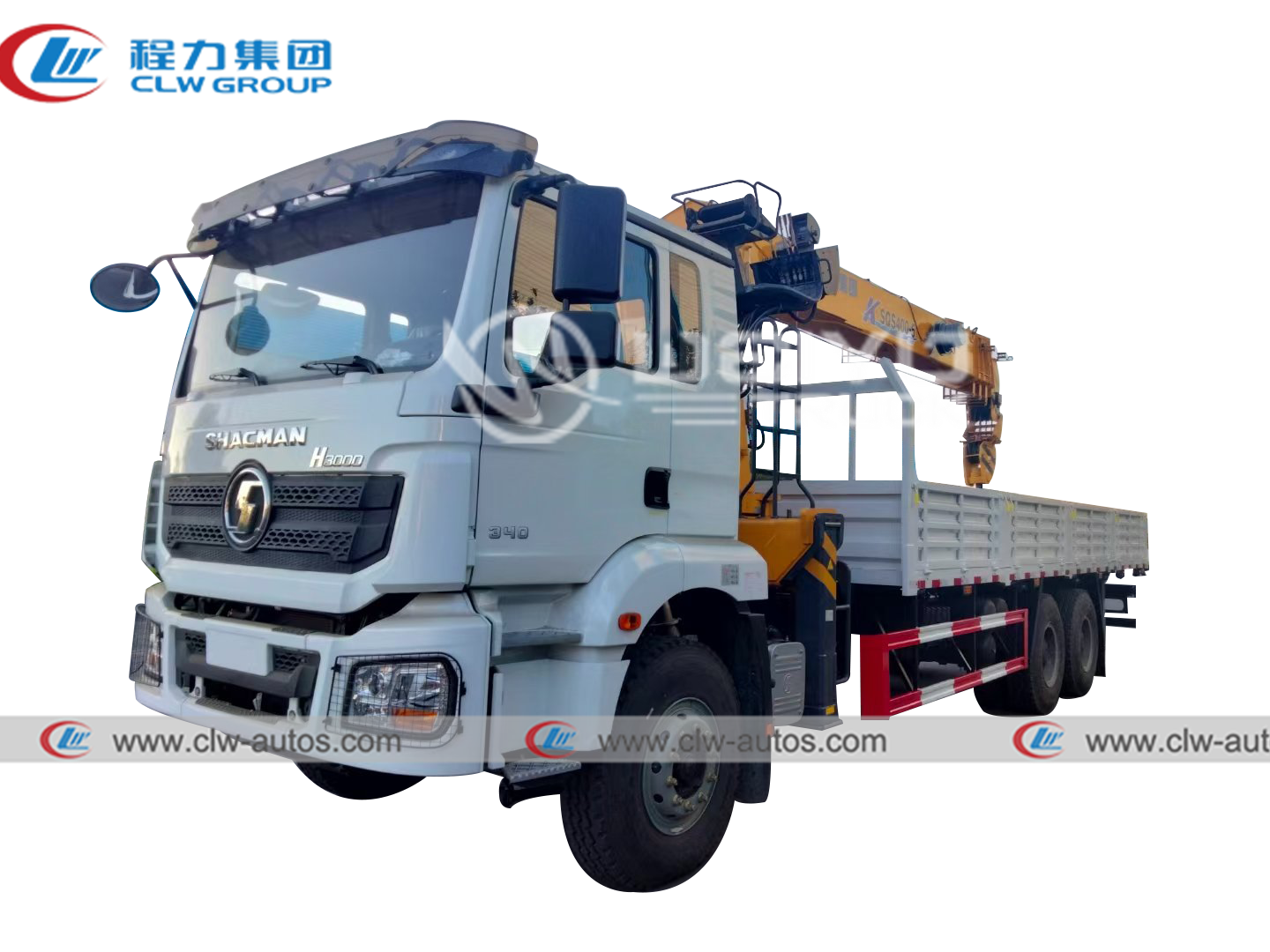 Машина 12tonns крана Cummins Engine прямой руки Shacman 6X4 4 гидравлическая