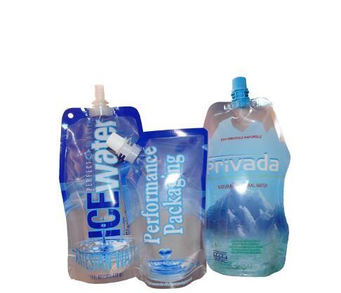 Clear Liquid Packing Stand Up Waterproof compound leakage proof milk storage spout bag