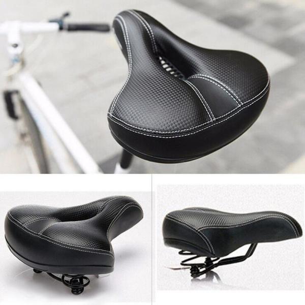 Outdoor Soft Wide Bicycle Saddle for Cycling Comfortable PU Leather Mountain Bike Seat