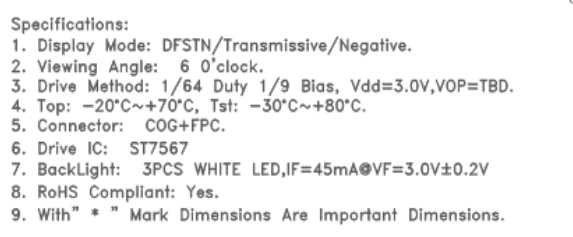 2.4 Inch 128x64 Resolution LCD Module with ST7567 Drive IC for Industrial and Consumer Applications