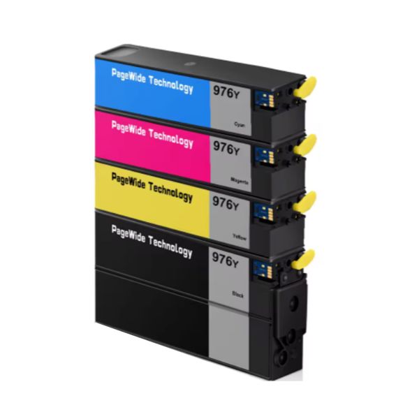 Betcolor 976Y Remanufactured for Cartridge Compatible HP 976Y CMY 250ml + BK 460ml Pigment Full Digital Printing Bulk Packaging