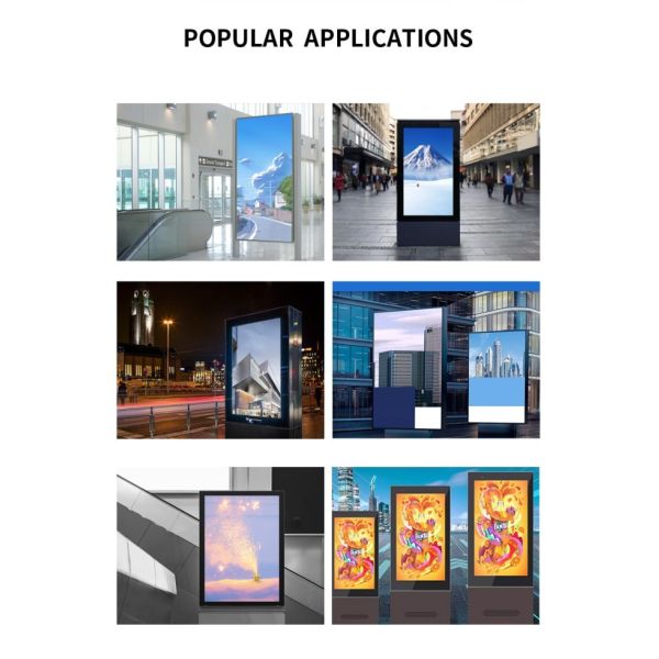 Bus station outdoor lcd touch screen ultra thin advertising display 75 inch floor stand digital signage