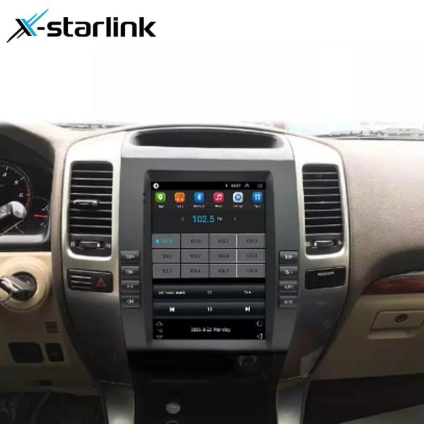 Вертикальный экран Tesla Style Car Multimedia для Toyota Prado LC100 LC120 2002-2009
