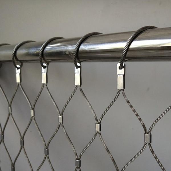 Stainless Steel Banister Safety Netting Custom Made 20mm / 100mm Aperture