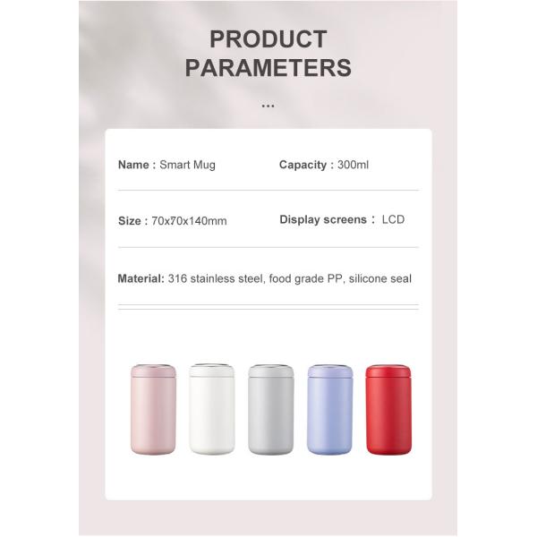 Temperature Display Stainless Steel Insulated Hot Water Bottle WITH LID for All Seasons