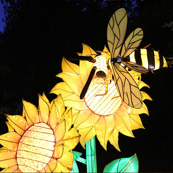 Themed Entertainment Lighting Show Illumination Flower Lantern Festival
