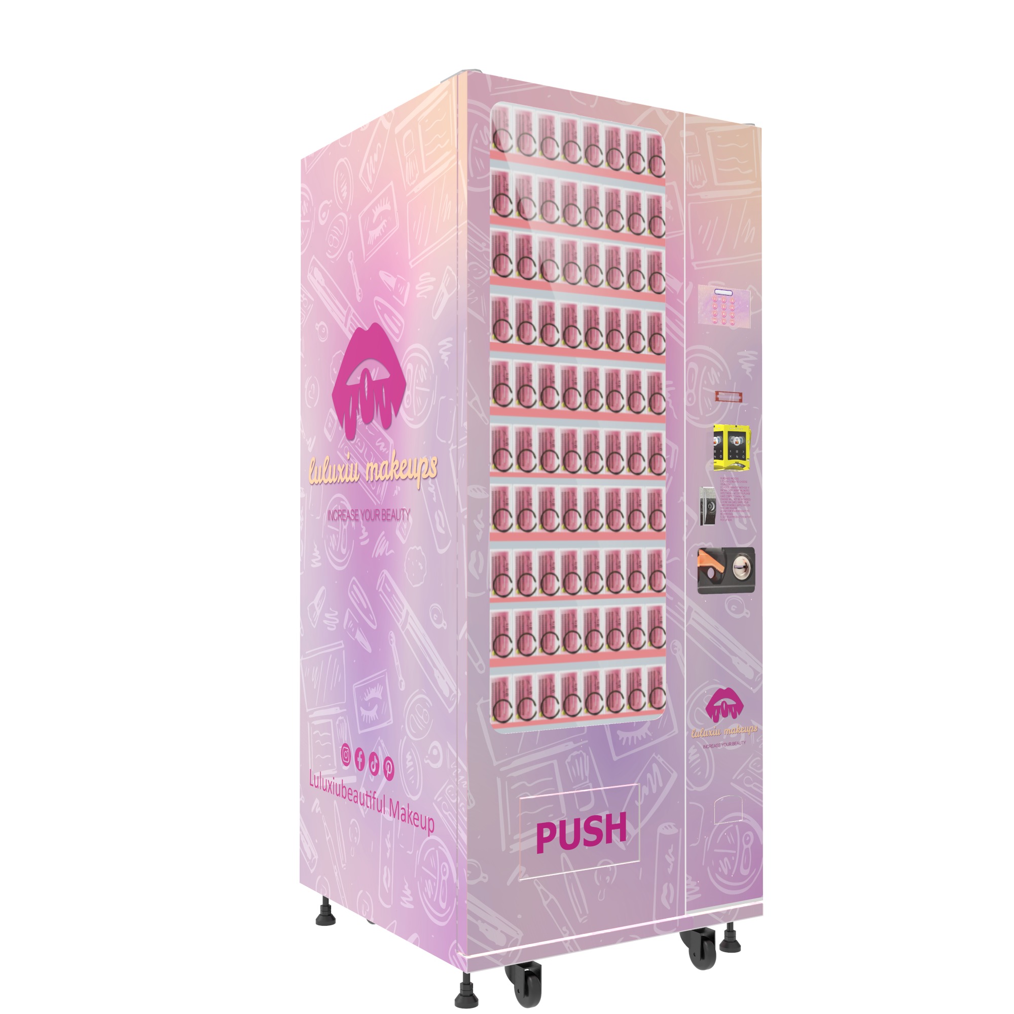 24-hours Business Self-service Slim Machine Beauty Vending Machine for Sale with 7 Multi-touch Screen 1 Year Warranty