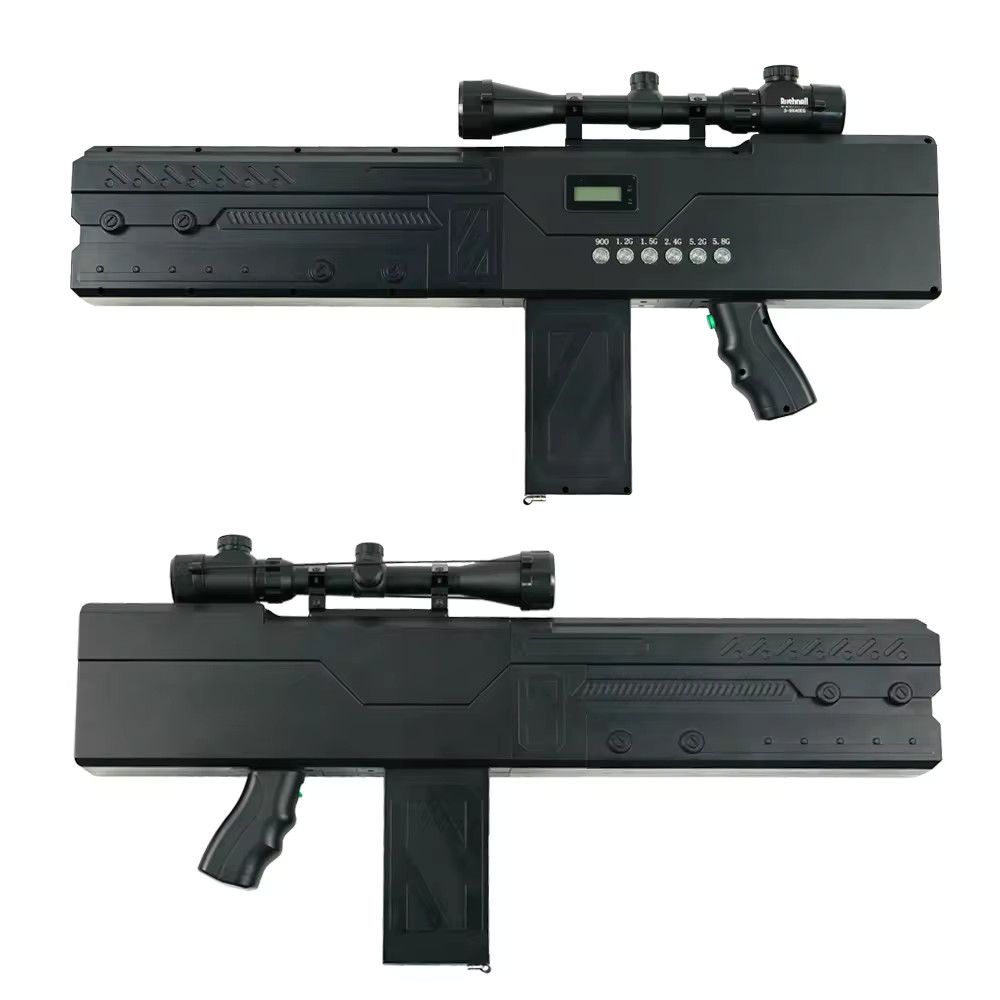 6-диапазонный DJI UAV Jammer Gun 1-2KM Anti FPV Drone Gun 900MHz 1.5G 2.4G 5.8G