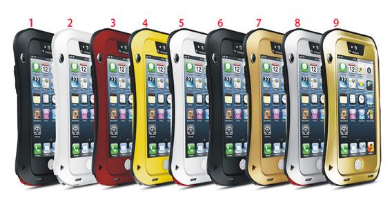 Aluminum Dirtproof/Shockproof/Waterproof With Gorilla Glass Iphone 5 5S Cases