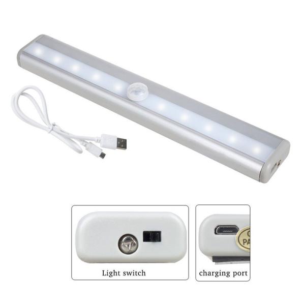 10 LED IR Infrared Motion Detector Wireless Sensor Closet Cabinet baby night light