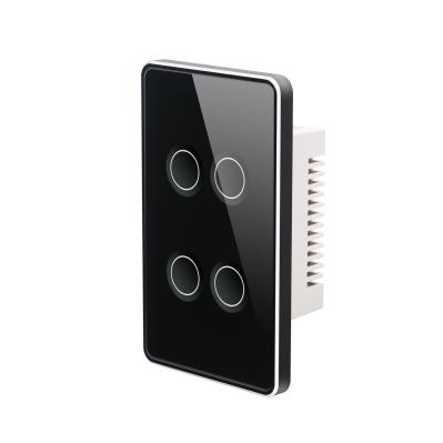 interruptor da luz da parede do Smart Home do interruptor 120*74mm de Zigbee do grupo 10A 4