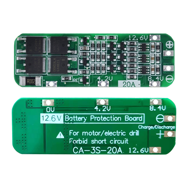 CA-3S-20A Li-ion Lithium Battery Charger PCB BMS Protection Board 18650 Cell with 12.6V Voltage