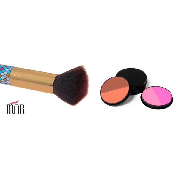 Travel Nylon Hair Flat Contour Makeup Brush / Tapered Contour Brush