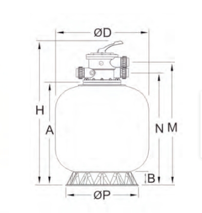 фильтр песка держателя 50мм верхний