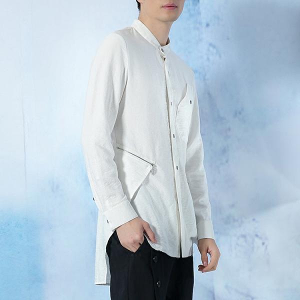 Blank High End Mens Fashion Casual Shirts Full Sleeve Polyester / Cotton Material