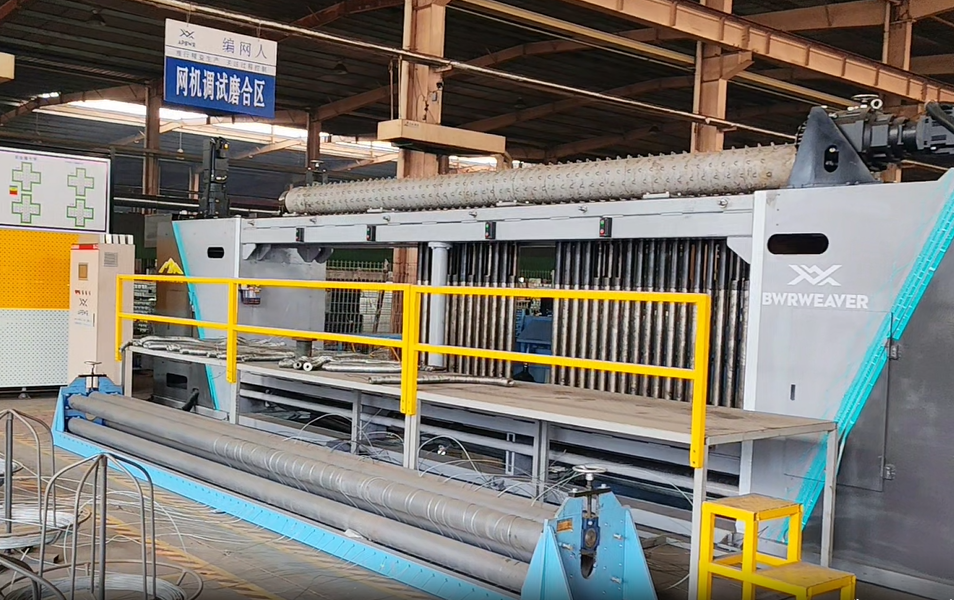 5 Axis Linkage Gabion Production Line 70times/Minute With PVC Coated Wire