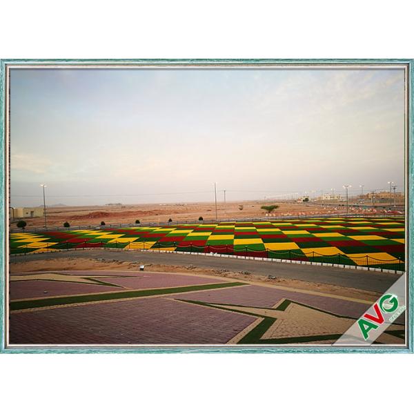 Plastic 4 Tone Natural Landscaping Artificial Grass For Garden Decoration