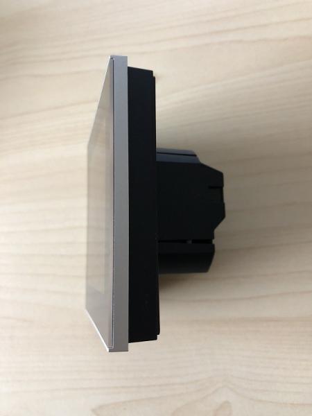 Black Electric Large Digital Thermostat For Electric Heat , Electric Underfloor Heating Thermostat