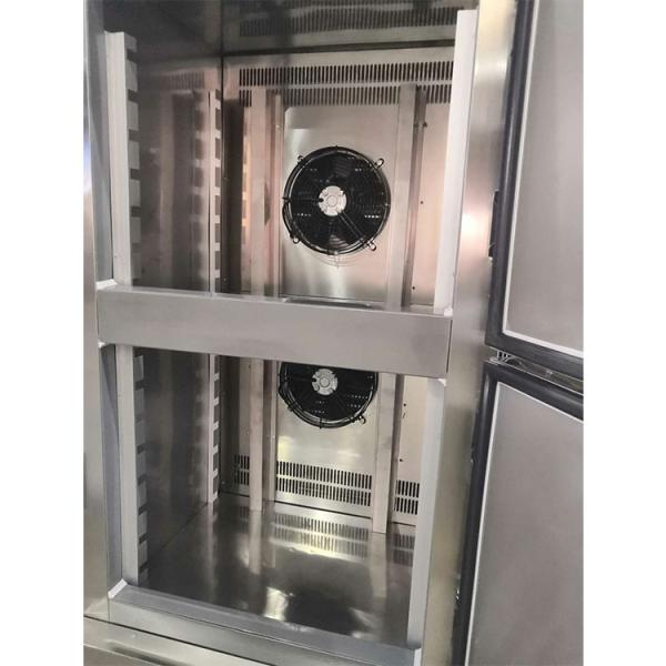 14 bandejas ventilaram o congelador de refrigerador de aço inoxidável comercial