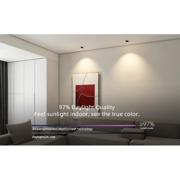 Square Black Recessed Spotlights 7W 3 Inch 3000k Linear Cob Type For Living Room