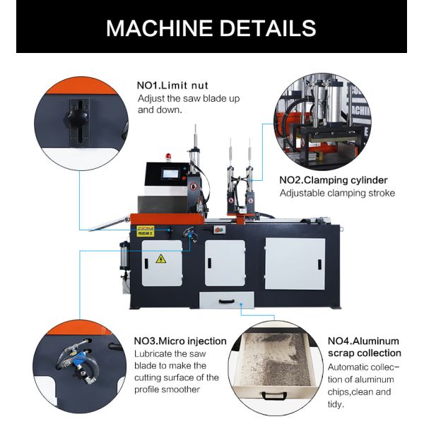 120mm Automatic Aluminum Cutting Machine For Aluminum Profile And Aluminium Alloy