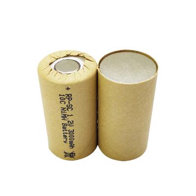 Nickel 10c Battery Cell Sub-C SC3000mah 1.2 V Ni Mh Rechargeable Battery