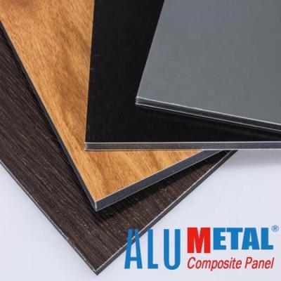 painel composto de alumínio do PE de 5800mm que imprime a folha composta de alumínio preta do ACP 2mm