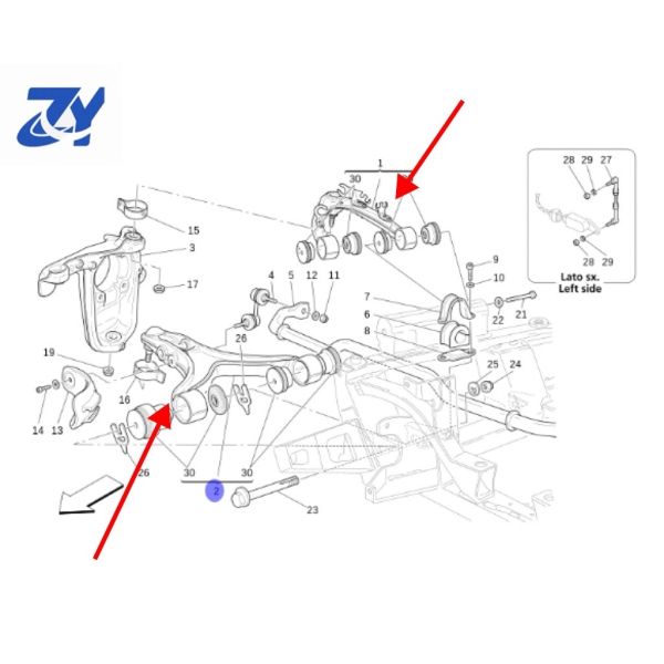 Equipment Manufacturer 980139891 980139894 Front Suspension Kit Original for Maserati Quattroporte Granturismo Standard Lower