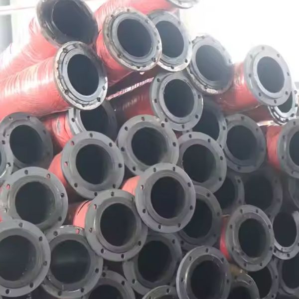 6 Inch NBR Flexible Dredging Rubber Hose With Threaded Union For Dredging