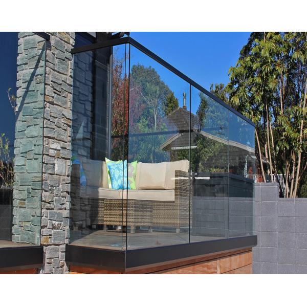 Side Mounted Aluminum U Channel Powder Coated For Commercial Glass Balustrade